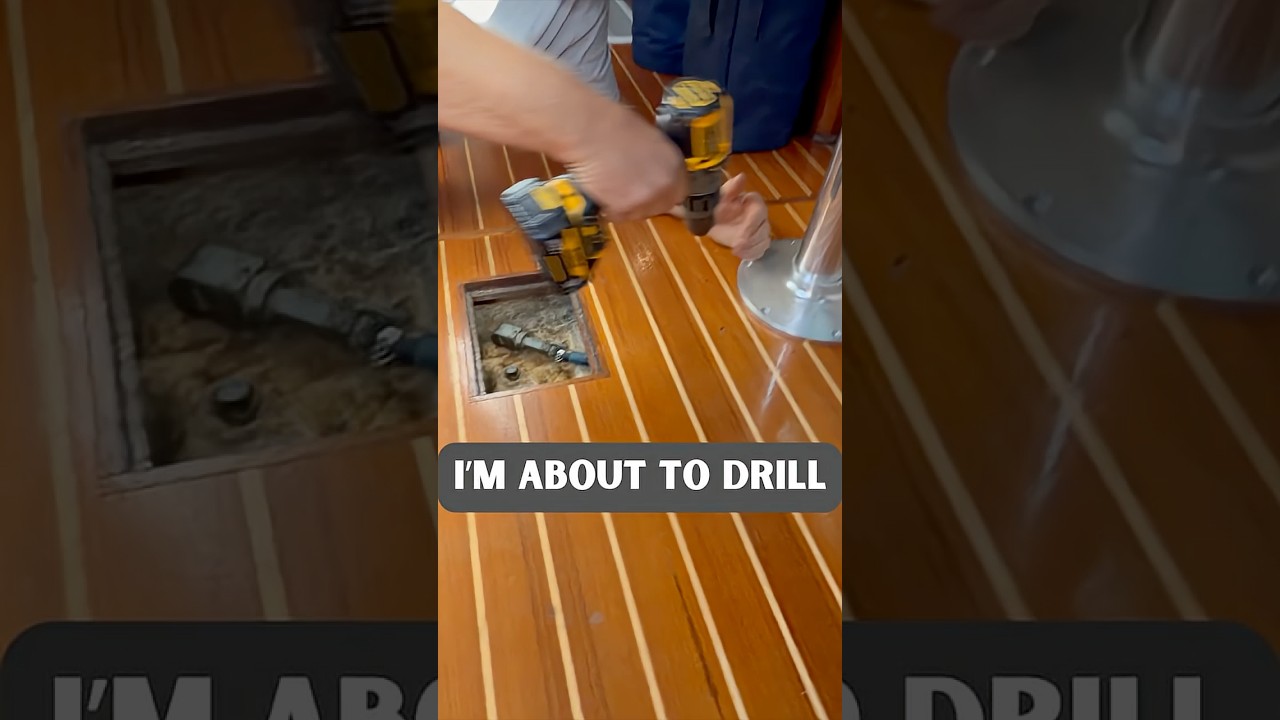 NEVER Drill Here on a Boat #liveaboardsailing #sailingcouple #sailinglife #budgetsailing #liveaboard