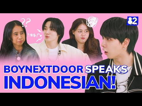 (CC) BOYNEXTDOOR showing off their super cool Indonesian skills | Telephone Game | BOYNEXTDOOR