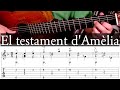 EL TESTAMENT D' AMELIA - Full Teaching Video with TAB - Fingerstyle Guitar