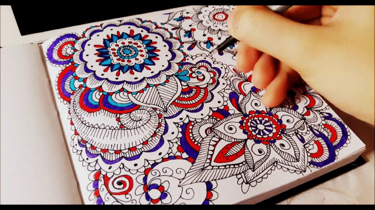 Coloring Mandalas Zentangles Doodle Art Doodle Patterns YouTube