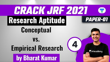 2:00 PM - Crack JRF 2021| Research Aptitude by Bharat Kumar | Conceptual vs. Empirical Research