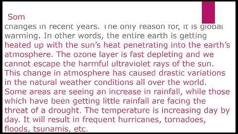 Write an article about global warming