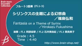 Fantasia On A Theme Of Syrinx Flute Trio By Hirokazu Fukushima Sheet Music For Flute 1 3 Buy Print Music Bz Enms Sheet Music Plus