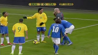 RONALDINHO, ROBINHO E ADRIANO DESTRUINDO A ITÁLIA DE PIRLO, BUFFON E CANNAVARO EM 2009