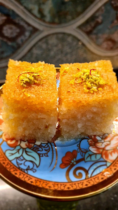 No Eggs, No Oven Easy Middle Eastern Basbousa Recipe |