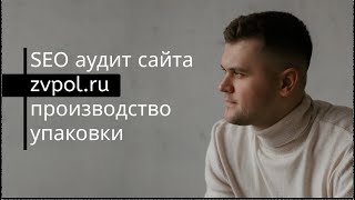 SEO аудит сайта zvpol.ru - производство упаковки | СЕО аудиты на конкретных примерах