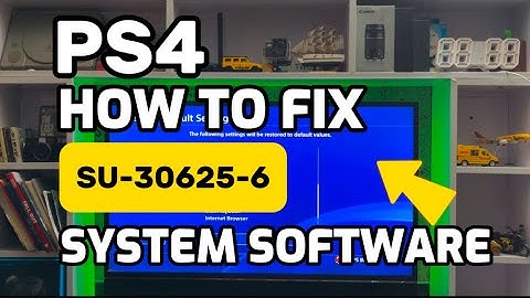 How To Fix PS4 Error SU-30625-6 Failed to update the system software