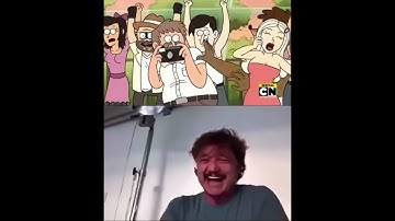 Pedro Pascal crying at final episode of Regular Show
