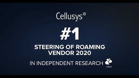 Cellusys #1 SoR Vendor 2020
