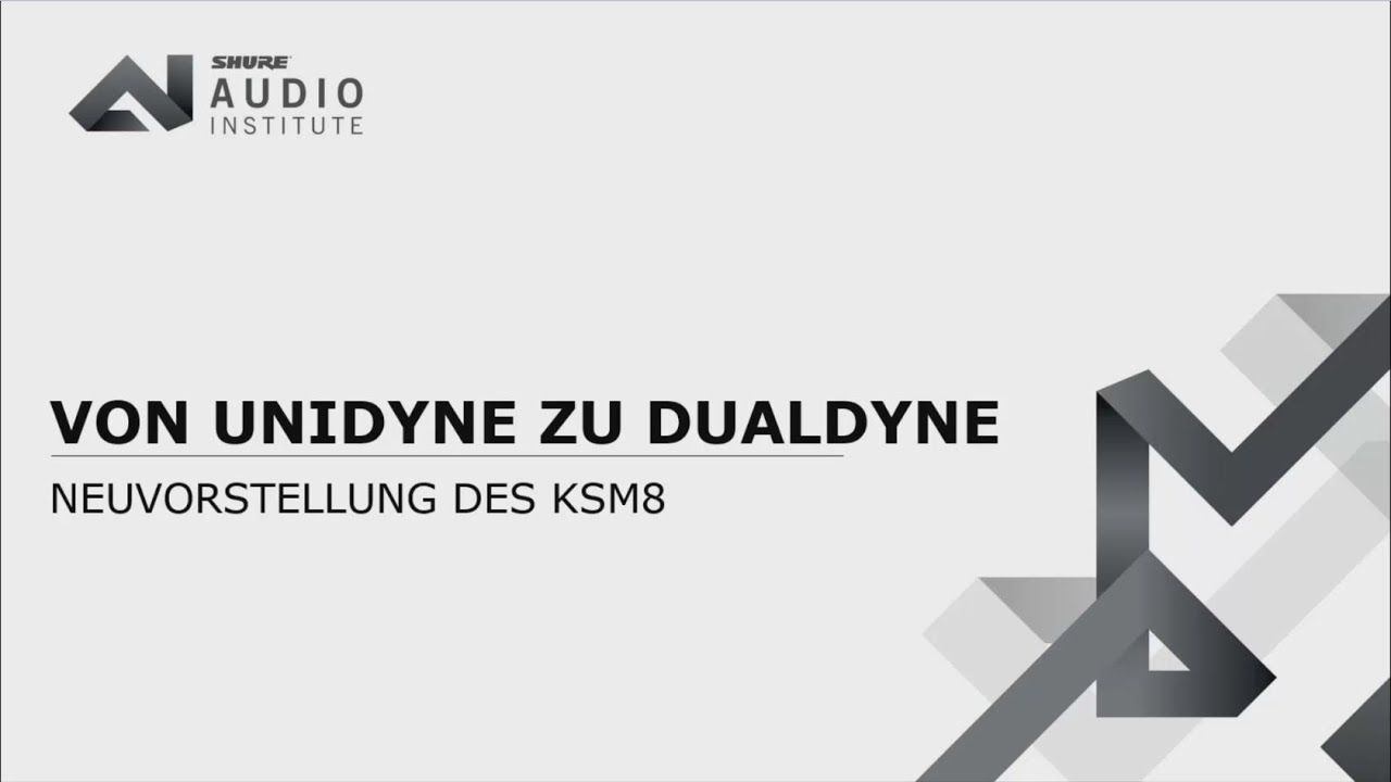 Shure Webinar: KSM8 Dualdyne