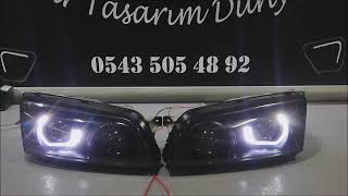 Starex 4 Bi̇ Led Mercek F Di̇zayn Angel Halka Yürüyen Si̇nyalli̇ Gündüz Fari Far Karartma 05435054892