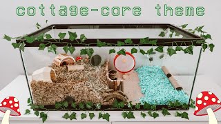 HAMSTER CAGE MAKEOVER | cottagecore aesthetic :)