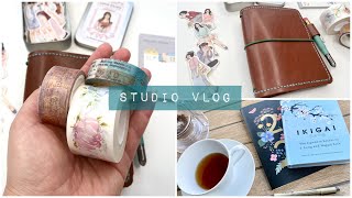 Studio Vlog ~ Another Stationery Unboxing, Junk Journal &amp; Hobonichi Supplies