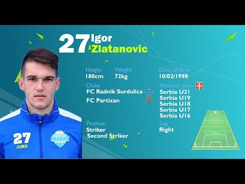 Igor Zlatanovic Striker FC Radnik Surdulica Goals Assists
