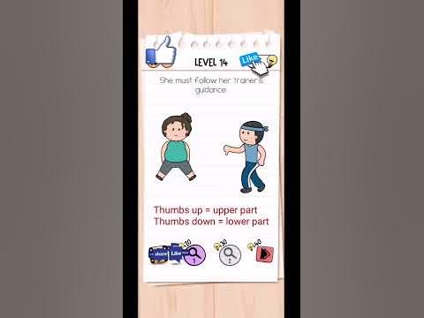 Brain test 2 fitness with cindy level 14 solution or walkthrough 