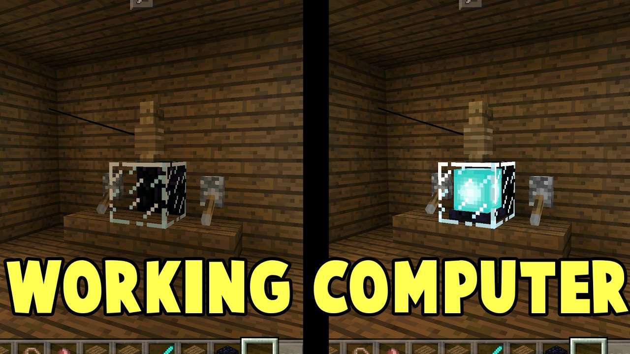 WORKING COMPUTER IN MCPE // command block trick [Minecraft PE 1.0.5 ...