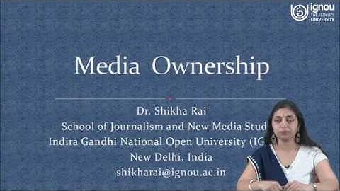 Ownership Patterns of Media(Mass Media)
