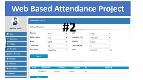 Web Based Attendance Management System-2 | ASP.NET CORE