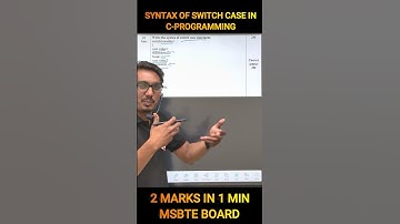SYNTAX OF SWITCH CASE IN C | AKSHAY SIR | PIC DIPLOMA SEM-2