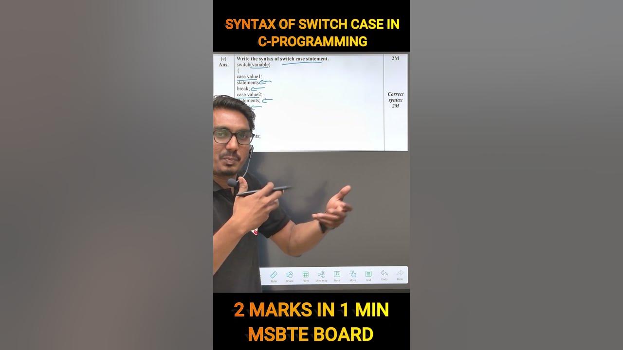 Syntax of switch case in c akshay sir pic diploma sem 2 youtube