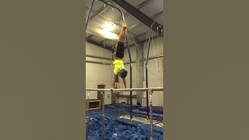 Double backflip of of the parallel bars!