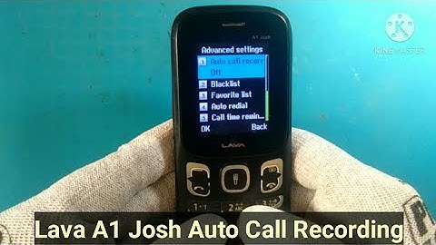 lava a1 josh auto call recording setting