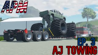Repoing Monster Max (AJ Towing Ep. 3) | Roblox American Plains Mudding