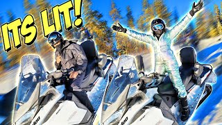 WE HAD SO MUCH FUN! SNOWMOBILING FOR THE FIRST TIME LIT VLOG!!