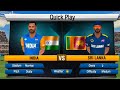 INDIA VC SRI LANKA game #india #worldcricketchampionship3 #youtube#srilankacricket