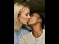 Black And White Lesbian Kissing Together Love Lesbian 