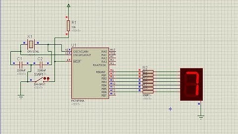 PIC16F84A- 7 Segment binary,For loop program Pic c compiler with Proteus 7 Part-3
