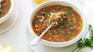 Mexican Lentil Soup (Sopa De Lentejas)