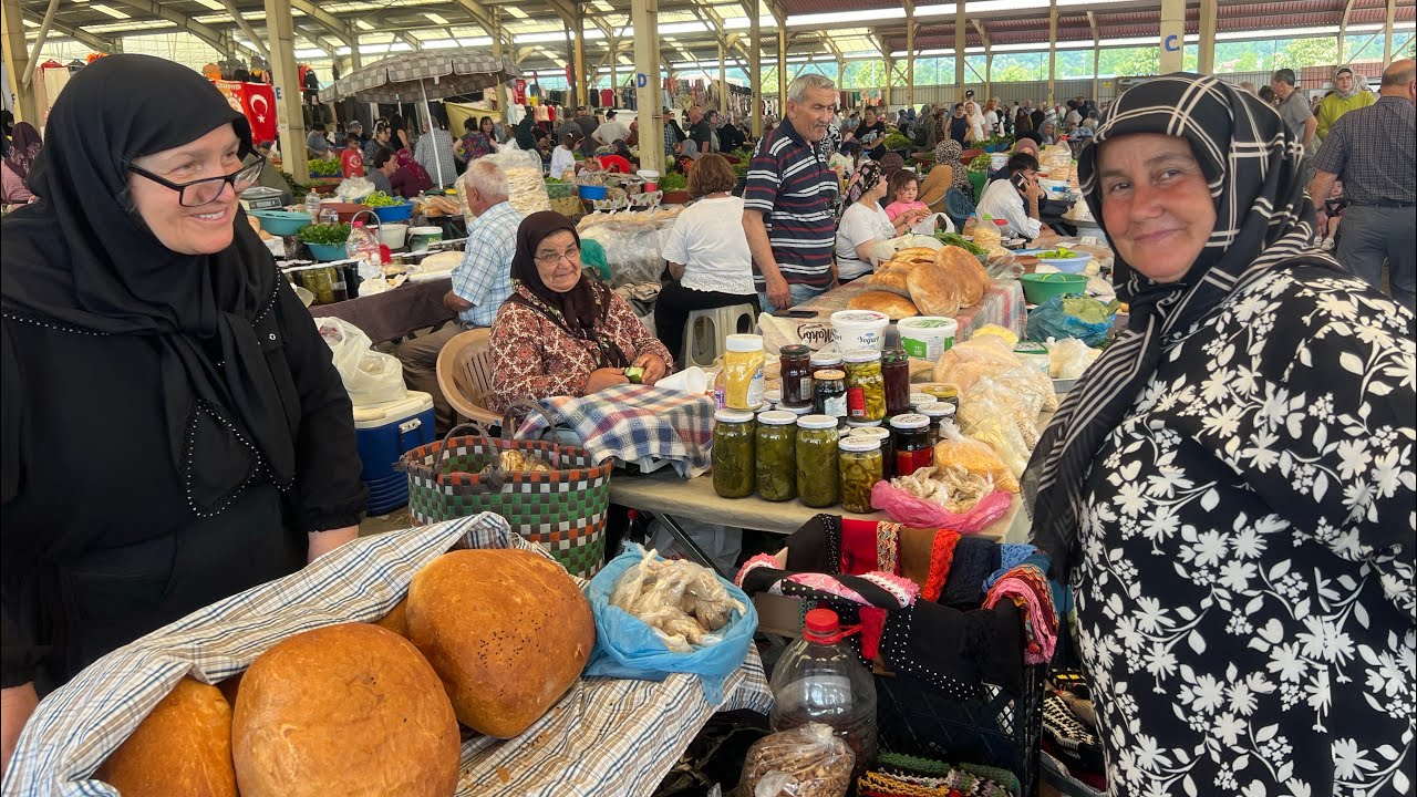 Gelinleri seçmiş💯çaycuma da galla pazarindayiz #köyhayatı