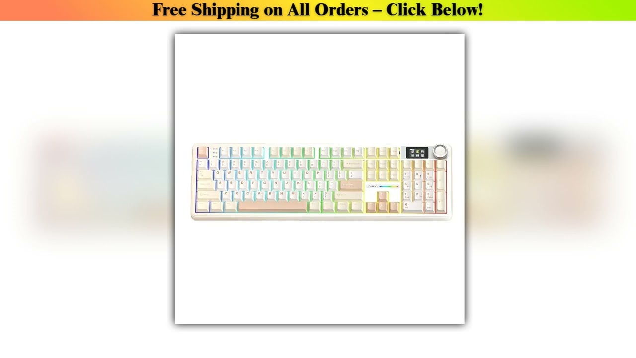 AULA F108pro Wireless Bluetooth Keyboard Macro Gaming keyboard Gasket Hot-swap Full Size Keyboard