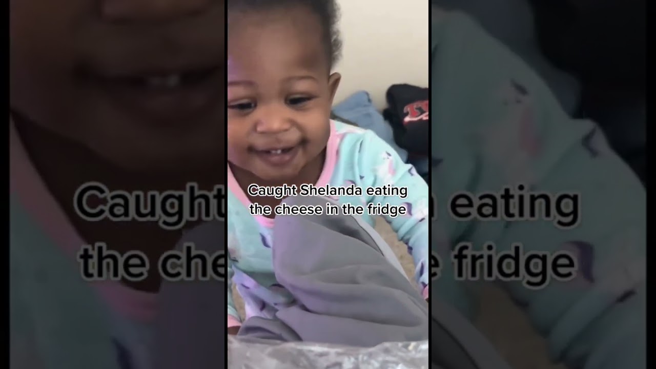 CAUGHT my baby eating cheese. She definitely needs an attorney 😭