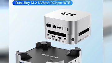 Acasis Mac Mini Docking Station USB C Hub with Dual-bay M.2 NVMe SSD Enclosure 10Gbps USB-A Splitter