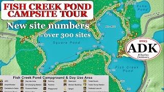 FISH CREEK POND campsite tour (All new site numbers) Over 300 sites, best of the Adirondacks! NYSDEC
