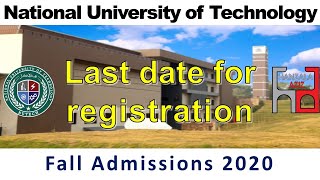 NUTECH Islamabad || National University of Technology || UG Admission Schedule Fall 2020