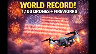 Inside a 2026 Guinness World Record: 1,100 Drones + FIREWORKS (Our POV)