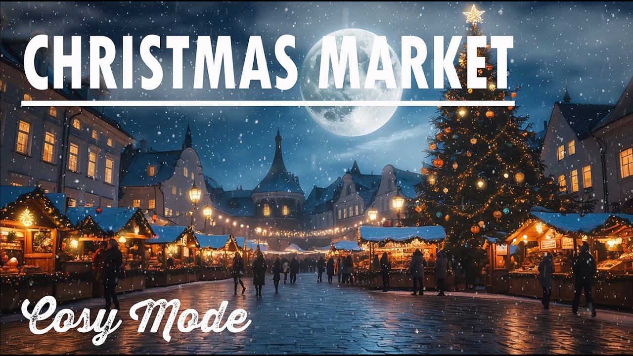 Christmas Market Ambience | Cozy Winter Atmosphere for Relaxation & Studying