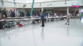 Voters at Washington Square Mall