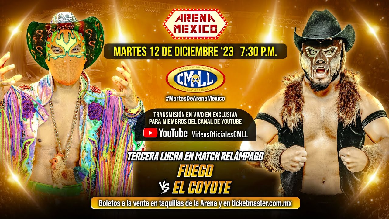 WR3D EMPIRE LUCHA CMLL FUEGO 🆚 EL COYOTE ARENA MÉXICO 💯🔥