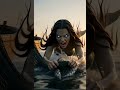 Mermaid mama saves her baby from the fishermen