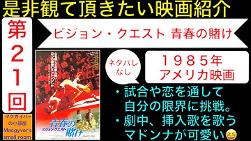 映画「ビジョンクエスト 青春の賭け（Crazy for You）」マシューモディーン マドンナ レスリング【是非観て頂きたい映画紹介：第21回】 映画チラシ 映画解説【1181本目の動画】