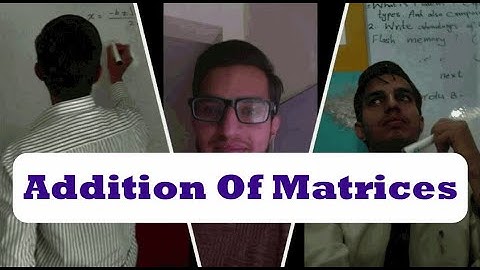Addition Or Subtraction of Matrices in Hindi/ Urdu Ex#1.3 Q.No#3, Q.No#4