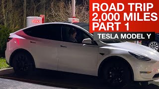 Tesla Model Y Road Trip - 2,000 Miles Part 1