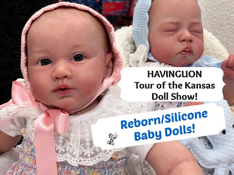 HAVINGUON Tour of the 2023 Kansas Doll Show! Reborn/Silicone Baby Dolls!  Contest Baby Dolls!