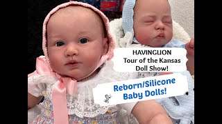 HAVINGUON Tour of the 2023 Kansas Doll Show! Reborn/Silicone Baby Dolls!  Contest Baby Dolls!