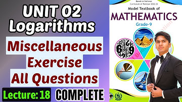 Miscellaneous Review Question | Unit 2 Logarithms Log | Class 9 Math New Book Federal Board 2025 NBF