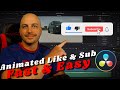 Free animated like and subscribe buttons in seconds davinci resolve